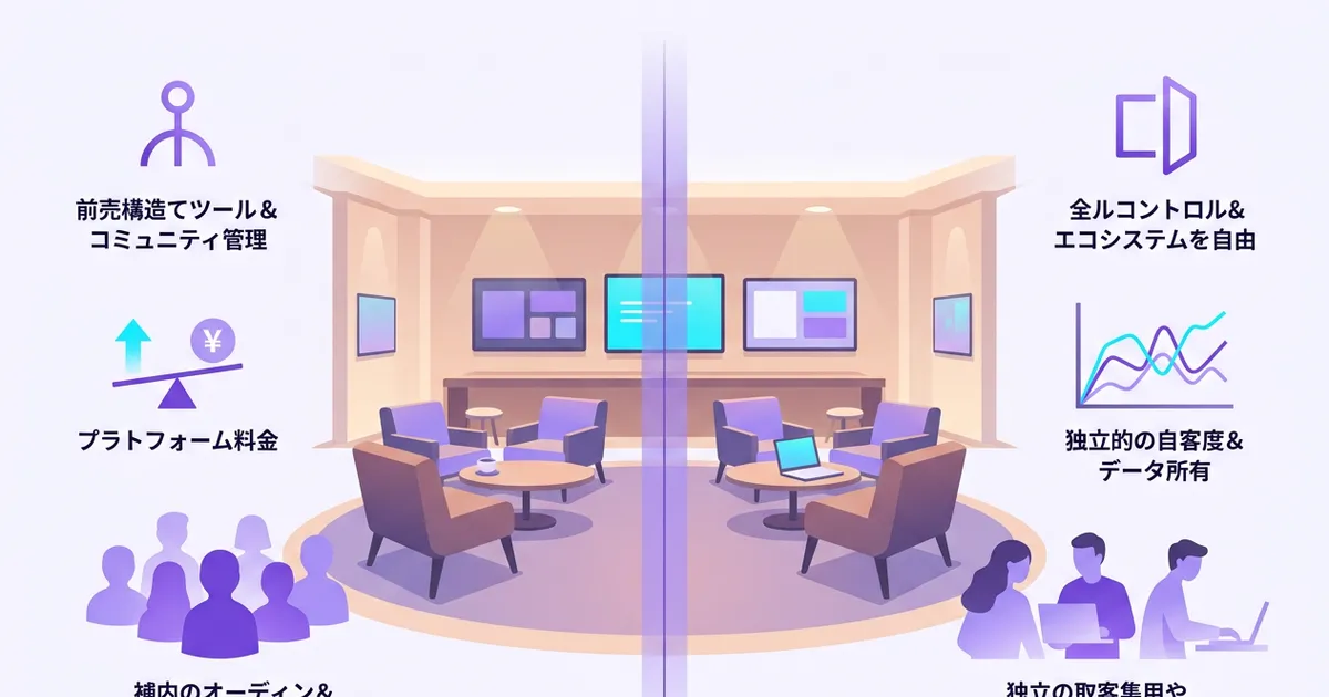 DMMオンラインサロン vs 自前運営――手数料・自由度の比較 - BootCast Media
