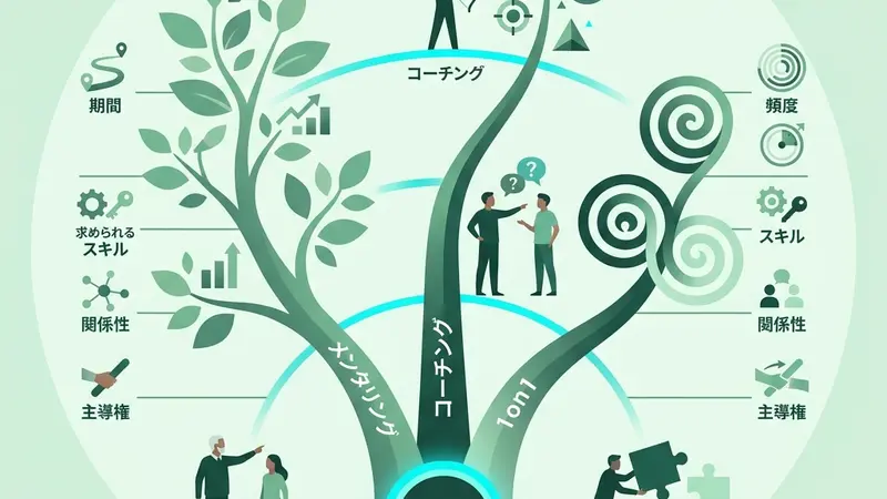 6つの比較軸で見るメンタリング・コーチング・1on1の違い