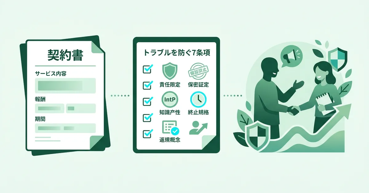 コーチングの契約書テンプレートと法的注意点──トラブルを防ぐ7条項を完全解説 - BootCast Media