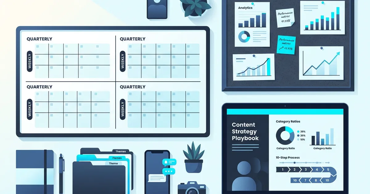 コーチのためのコンテンツカレンダー年間設計テンプレート - BootCast Media