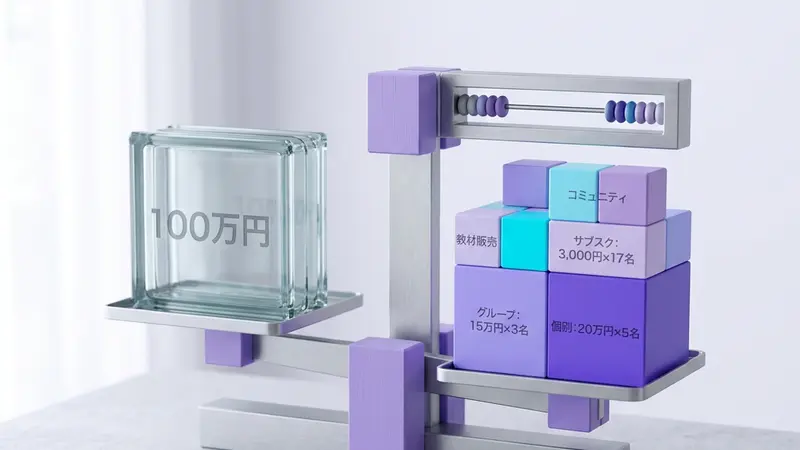 月商100万円の収益構造を逆算で分解する