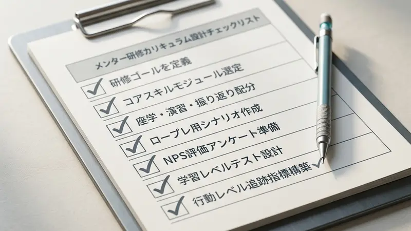 メンター研修カリキュラム設計チェックリスト